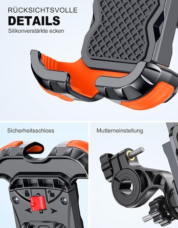 Тримач для мобільного телефону Glangeh Велосипед, надійний замок Універсальний тримач для мобільного телефону, що обертається на 3