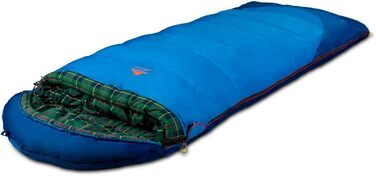 Спальний мішок Alexika Tundra Plus, теплий, зручний, прямокутний трисезонний спальний мішок-ковдру для дорослих та сімей, для кемпінгу на природі за низьких температур до -2C з компресійним чохлом, правий