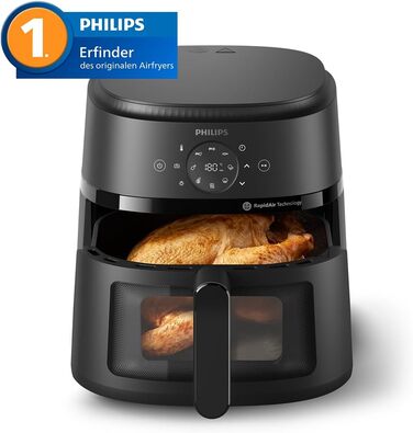 Аерофритюрниця Philips Airfryer серії 2000, чорна, 6.2 л, одна чаша, Gen 2