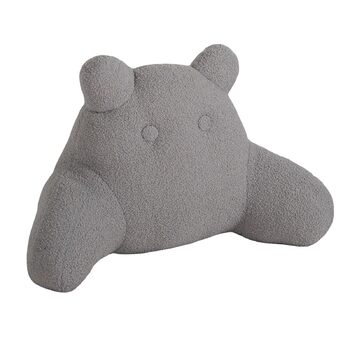 Подушка для читання Mingfuxin для ліжка та дивана, подушка для читання для дітей та дорослих, щоб сидіти на ліжку, подушка для читання зі спинкою, подушка для підтримки підлокітників зі знімним чохлом для спокійного перегляду телевізора, світло-сіра