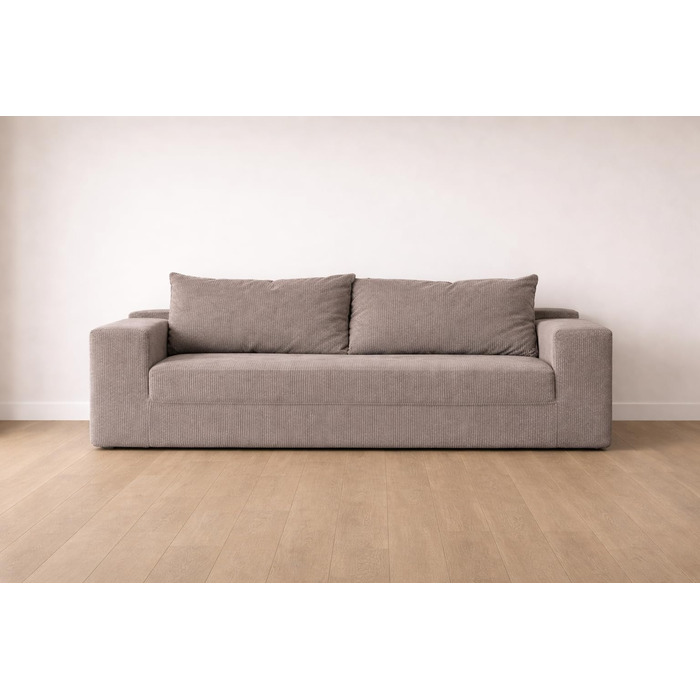 Місний диван 180 см у коробці не потребує складання, вакуумно-стиснутий пінопласт, доставляється компактно, сучасний дизайн (світло-сіра вельветова тканина, 2-місний) Світло-сіра вельветова тканина, 2-місний, 2-