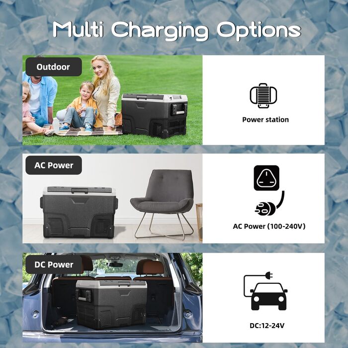 Автомобільний холодильник Alpicool IR42 40L Морозильна камера портативний компресорний автомобільний холодильник 12/24V електрични