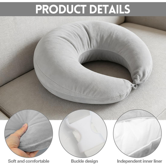 Ергономічна подушка Crealis, подушка для колін, подушка для читання, ергономічна ігрова подушка для рук, подушка для в&39язання гачком, опорна подушка, ергономічна подушка для рук для читання, гри, роботи та в&39язання гачком (сіра)