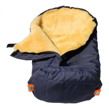 Овчина - ДИТЯЧА МІШОК ДЛЯ НОГ Дитячий грілка для ніг колір синій