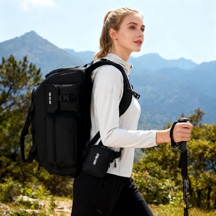 Спортивна сумка для чоловіків та жінок, дорожня сумка 32 л з відділенням для взуття, відділенням для вологи, тренувальна сумка з рюкзаком, дорожня сумка для вихідних, сумка для ручної поклажі, сумка для плавання для спорту, для подорожей, для спортзалу, с