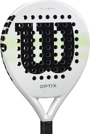 Ракетка для паделя Wilson Optix V1 – біла, серія Unisex, розмір 4-1/4" (2)