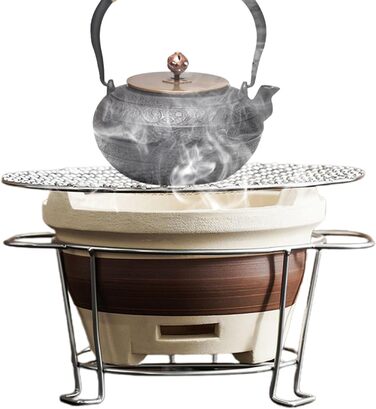 Вугільний гриль, вугільна піч Піч-гриль для заварювання чаю біля печі, чайна вугільна піч для кемпінгу на свіжому повітрі, походів, походів з рюкзаком, пікніків, барбекю. Середнього розміру.