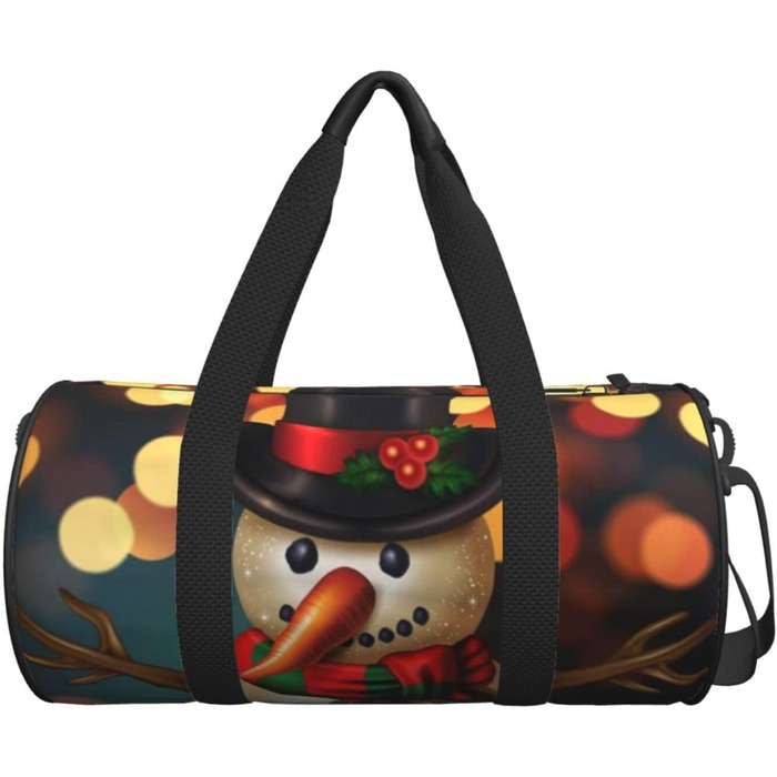 Яскрава дорожня сумка Веселий Сніговик, спортивна сумка для чоловіків та жінок, велика сумка для подорожей та спорту