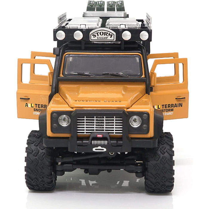Металевий краулер 4WD 128 RTR жовтий, 22567 D90X28
