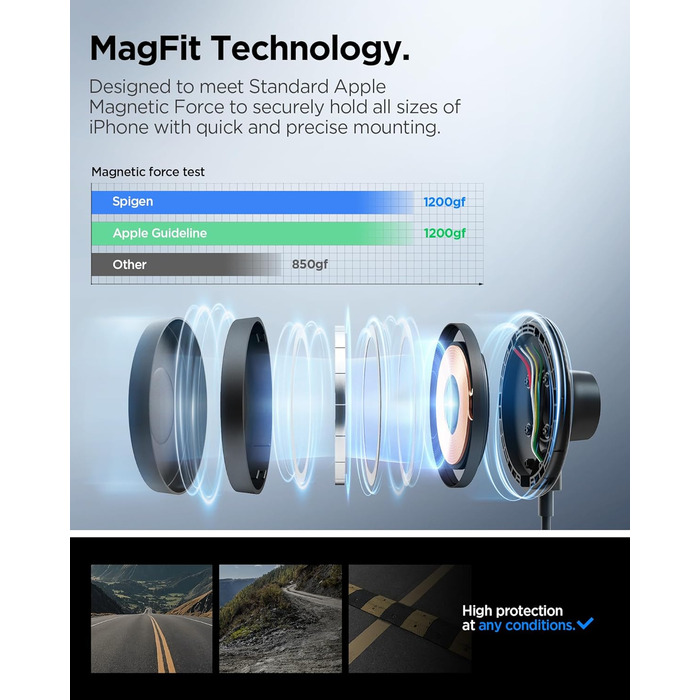 Автомобільне кріплення Spigen OneTap Pro 4 Qi2 15W MagSafe з функцією зарядки, сертифіковане Qi2, зарядний пристрій для вентиляцій