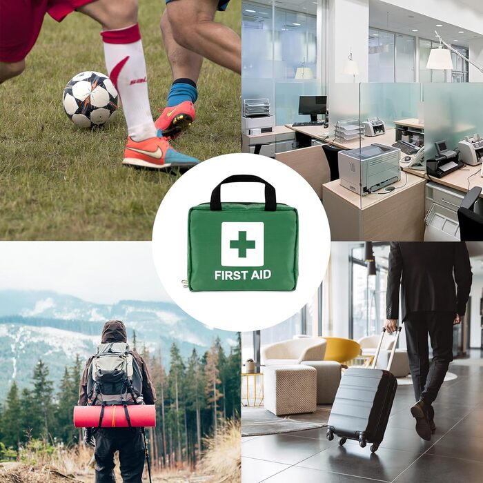 Аптечка преміум-класу Lewis-Plast на 90 предметів - містить очну рідину, 2 пакети з холодом (льодом) та ковдру для дому, офісу, ав