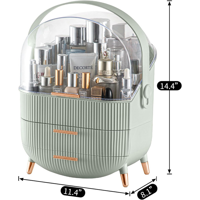 Органайзер для косметики CANITORON, велика місткість, органайзер для догляду за шкірою на туалетному столику, портативна вітрина д
