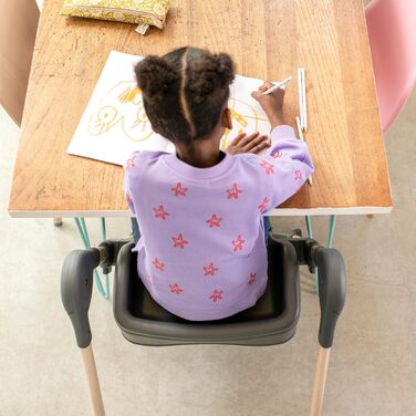 Дитячий стільчик для годування Maxi-Cosi Minla, Росте разом з вашою дитиною, 0-14 років, до 60 кг, Дитячий стільчик для годування, 9 рівнів висоти, 5 положень нахилу спинки, 4 положення лотка, Компактно складається, Еко-догляд, Beyond Graphite