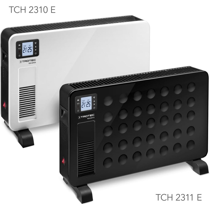 Електричний радіатор TROTEC TCH 2310 E - Теплова потужність 1000 Вт / 1300 Вт / 2300 Вт - Мобільний конвектор, білий 2 300 Вт Біли