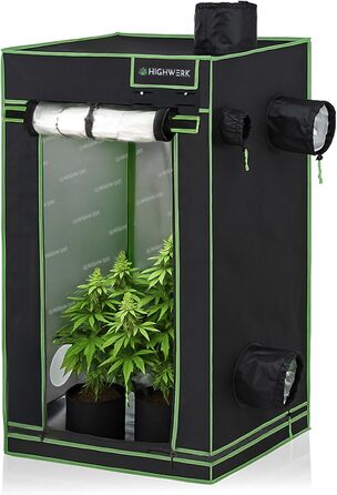 Тент для вирощування рослин у приміщенні чорний-зелений Гроубокс, домашнє вирощування, гроушафа Тент для розсади, рослинний намет, теплиця для вирощування, кімнатний сад 60x60x120 см, 60x60x120