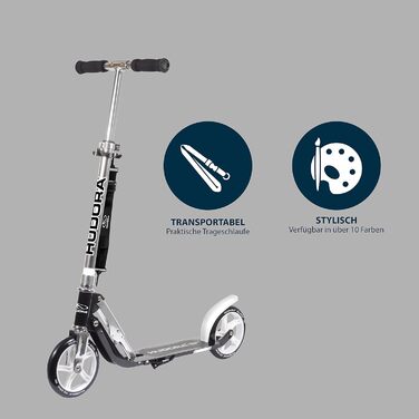 Самокат HUDORA BigWheel 180 - Педальний самокат для дітей та дорослих - Самокат від 6 років - Міський самокат до 100 кг - Складани