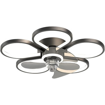 Сучасний стельовий вентилятор з підсвічуванням, прихований монтаж, світлодіодне затемнення в 3 кольорах з пультом дистанційного ке