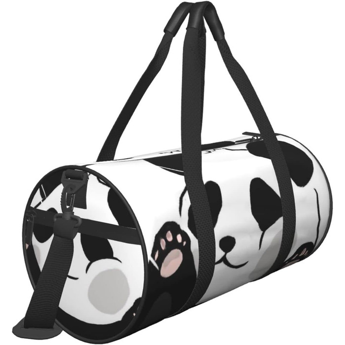 Дорожня сумка-циліндр з кумедним малюнком панди, спортивна сумка для чоловіків та жінок, сумка для подорожей, спортивний баул