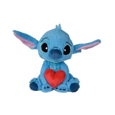М'яка іграшка Disney Stitch з серцем, 25 см, офіційний ліцензійний продукт, підходить з перших місяців життя (6315876995X12)