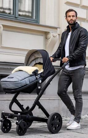 Муфта для ніг з овчини FLIMS - тепла коляска, муфта для ніг (діти від 6 до 36 місяців) з медичного хутра, універсальна з довгими р