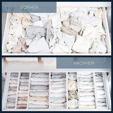 Набір органайзерів 11 надвисоких відділень для дитячого одягу, шкарпеток та підгузків Система організації пеленального столика міцна та миється, підходить для будь-якого пеленального столика та шухляди білий Розмір 4 шт. XS Білий 4 шт. XS