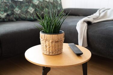 Декоративний набір з 3 круглих плетених квіткових горщиків з морської трави з пластиковими вставками для посадки - горщики для рослин - 16 см 20 см 26 см