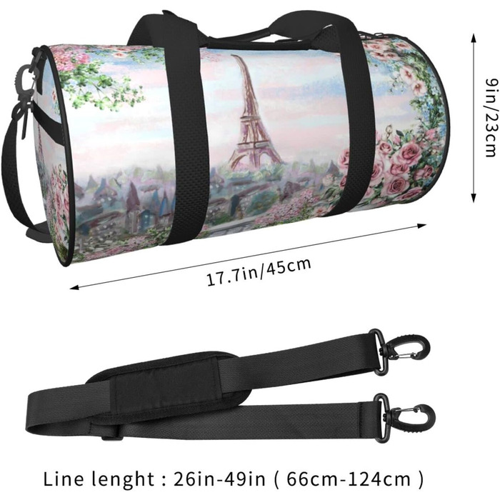 Дорожня сумка Паризький Ейфелевий для чоловіків та жінок, спортивна сумка, сумка-мішок