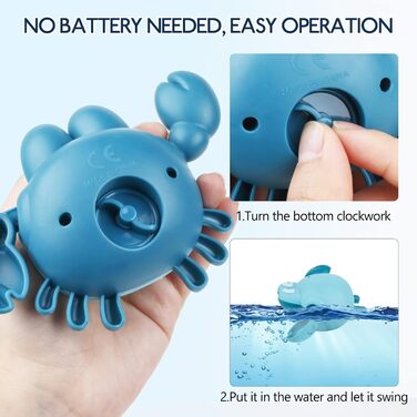 Дитячі іграшки для купання, заводні іграшки для купання 4 упаковки для дітей, іграшки для ванни, іграшки для купання для дітей, хл