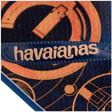 Чоловічі шльопанці Havaianas Top Marvel чорно-золоті, 40 EU, морський колір, золотистий