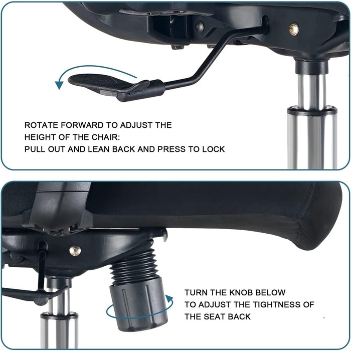 Ергономічне офісне крісло, стілець для роботи, офісне крісло з підголівником, підлокітниками, поперековою опорою, регулюванням висоти, гойданням 90-120, обертовим кріслом, вантажопідйомність 150 кг 01