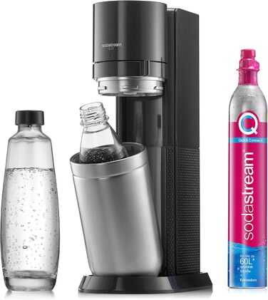 Резервний пакет SodaStream QC з циліндром CO2 Quick Connect (покриття 60 л) і 1 скляною пляшкою 1,0 л, рожевий, 27,5x16x44, 1053400490