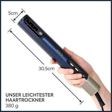 Мультистайлер BaByliss Air Wand фен, випрямляч та стайлер 3-в-1, синій гладкість та об'єм (для всіх типів волосся)