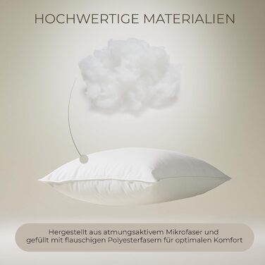 Комплект із 2 подушок (50x80 см) - Гіпоалергенні, декоративні подушки, що можна прати, подушки для дивана, подушки для сну - Подушки для ліжка та дивана - Оптимальний комфорт сну для дому 50 см x 80 см, комплект із 2 предметів