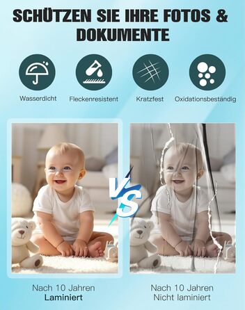 Дюймовий ламінатор A3 з автоматичною подачею паперу, гаряче та холодне ламінування A3, 20 пакетів для ламінування, комплект 10-в-1 з різаком, тримером та закруглювачем кутів для офісу, школи та дому, білий ламінатор A3, білий, 13-