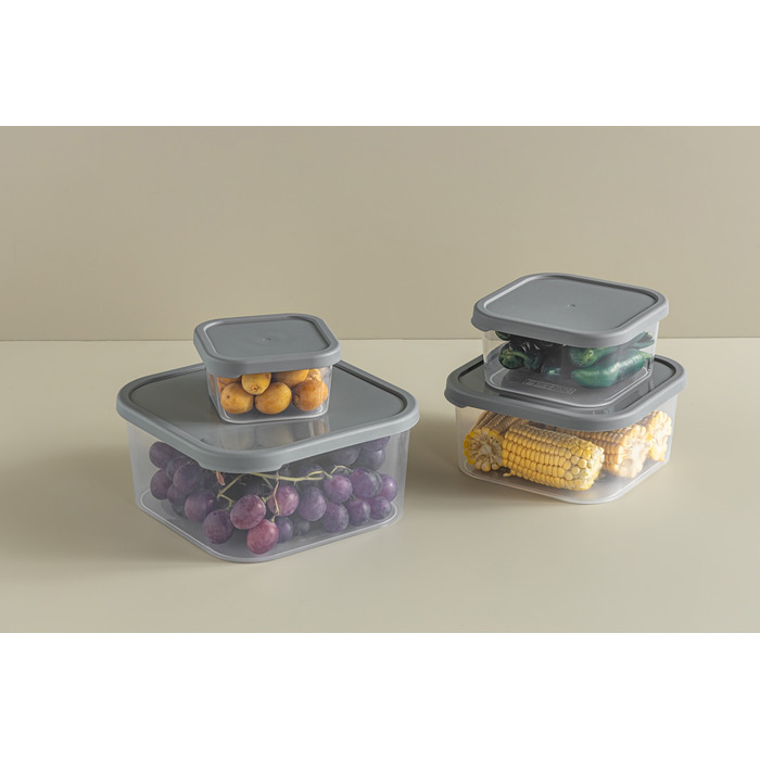 Набір контейнерів 0,4/0,9/1,8 Quick Box Gray Idea Home