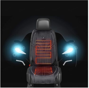 Чохли для сидінь NURII з підігрівом 12 В, інтелектуальне керування, регульована температура Підігрів сидінь Uto 12 В Універсальні чохли для сидінь Comfort UTO для вантажівки, -1Pckung 1Pckung (D, 1 упаковка)