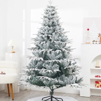 Штучна ялинка з ефектом сніжка 210 см Cityjoy