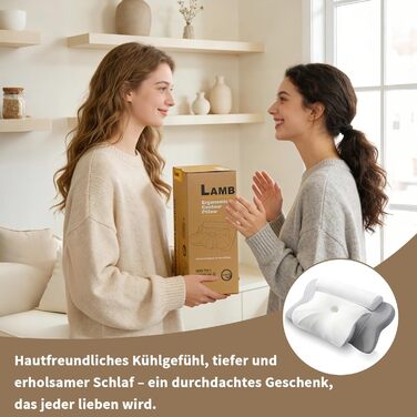 Подушка для сну на боці з піни з ефектом пам&39яті LAMB, ергономічна подушка, подушка для шиї &quotдва в одному&quot та подушка-валик для шиї, ортопедична подушка для шиї, підходить для болю в шиї, сіра