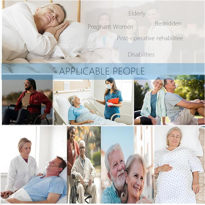 Протипролежневий матрац із системою змінного тиску для тривалого догляду, профілактики та лікування пролежнів, підходить для домашніх та лікарняних ліжок, ліжко для догляду за хворими, з насосом, легко чиститься, ширина 110 см