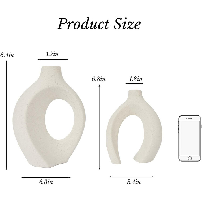 Квіткова ваза Embrace Ceramic, сучасні декоративні вази, прикраси для спальні, елегантна кімнатна ваза, прикраса для робочого столу (білий)