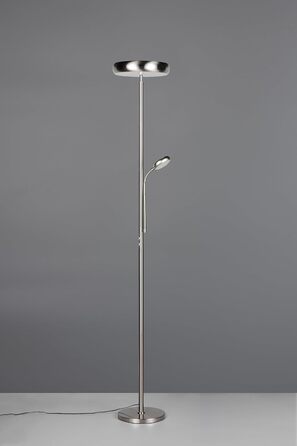 Світильник підлоговий LED Reality Palermo R45741107, матовий нікель, прожектор 23 Вт, диммер, регулювання кольору світла, пульт ДК, функція пам'яті