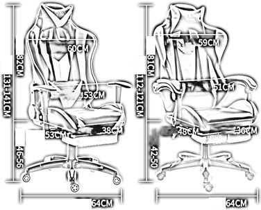 Ігрове крісло, крісло для кіберспорту, комп&39ютерне крісло, крісло для інтернет-кафе, вигнута рама, крісло з відкидною спинкою, обертове крісло, ігрове крісло