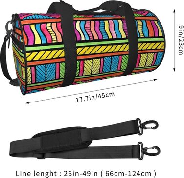 Спортивні сумки-мішки з акварельним етнічним малюнком для фітнесу, подорожей та покупок, велика дорожня сумка на нічліг та вихідні дні для чоловіків та жінок
