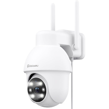 Камера спостереження GALAYOU 2K Outdoor, PTZ Outdoor WLAN IP Camera Surveillance Outdoor, WiFi купольна камера з кольоровим нічним баченням, двостороннє аудіо Y4