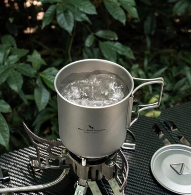 Титанова одношарова чашка для чаю та кави Boundless Voyage, портативний посуд для напоїв на відкритому повітрі, 220 мл, 350 мл, 500 мл (Ti3059D-500ml)