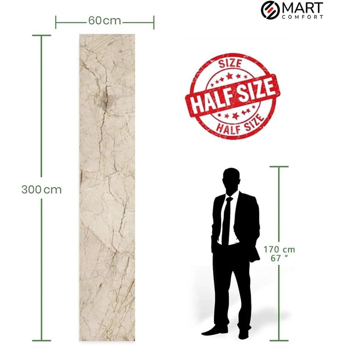 Самоклеюча вінтажна наклейка на стіну з ПВХ - Мармурова водонепроникна наклейка, що відклеюється та клеїться, для вітальні, кухні, ванної кімнати, офісу та комерційних приміщень (0,6 x 3 м) - 1 рулон (LK 145)