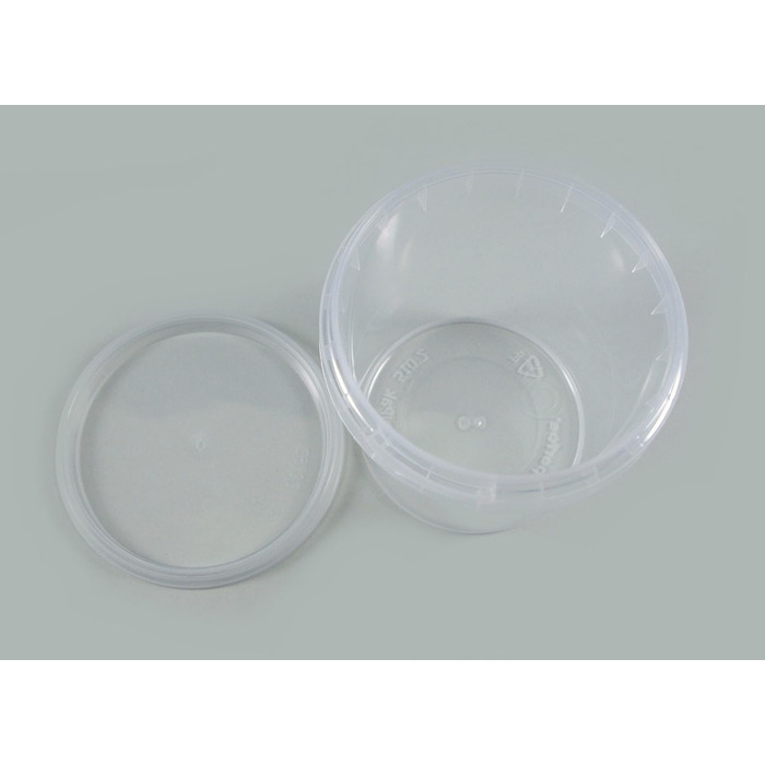 Універсальна пластикова банка Superfos 20 або 40 шт. з кришкою, промисловий стандарт, кругла Ø 69 мм, місткість 155 мл (40 банок)