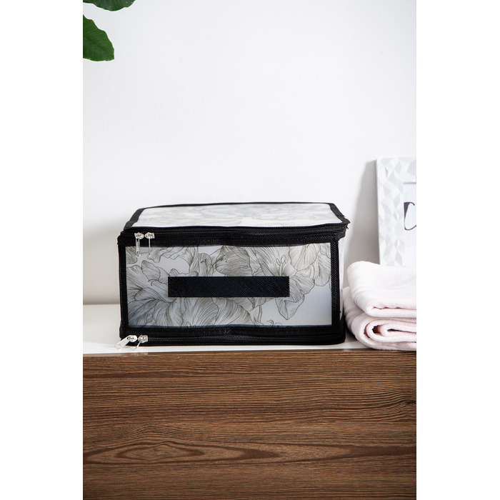 Кошик Idea Home DB-24 Anthracite Flowers 30x28x15 см (7058559)