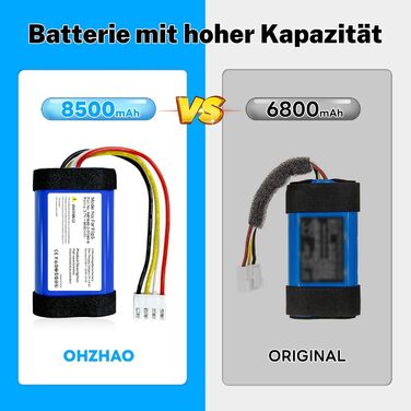 Замінний акумулятор ємністю 8500 мАг для JBL Flip 5, артикул 1INR19/66-2 ID1060-B, оновлений акумулятор високої ємності 3,7 В 2025 року для Bluetooth-колонки Flip 5