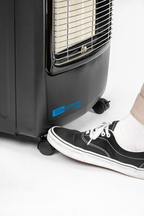 Газовий обігрівач Gde GGH 4200 K (4200 Вт, 3 рівні нагріву, п&39єзорозпалювання, портативний, робочий тиск 50 мбар, керамічні нагрівальні елементи, термозапобіжник, 4 фіксуючі ролики, вкл. газовий шланг та регулятор тиску)